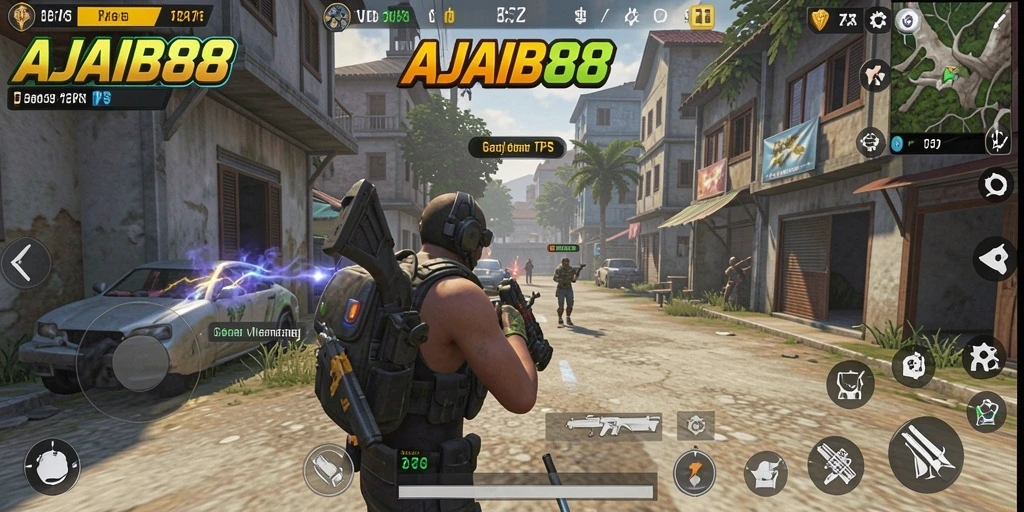 Tampilan gameplay TPS yang mendebarkan di AJAIB88.