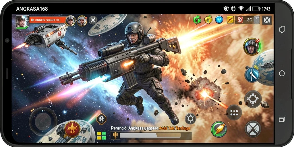 Tangkapan layar gameplay ANGKASA168 yang penuh aksi dan mendebarkan.