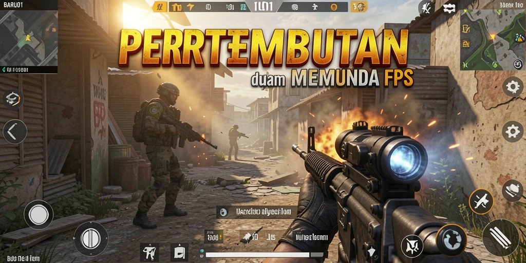 Tangkapan layar menampilkan aksi intens dalam pertempuran FPS.