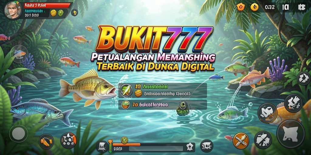 Menampilkan gameplay seru BUKIT777 dengan aksi memancing yang mendebarkan.