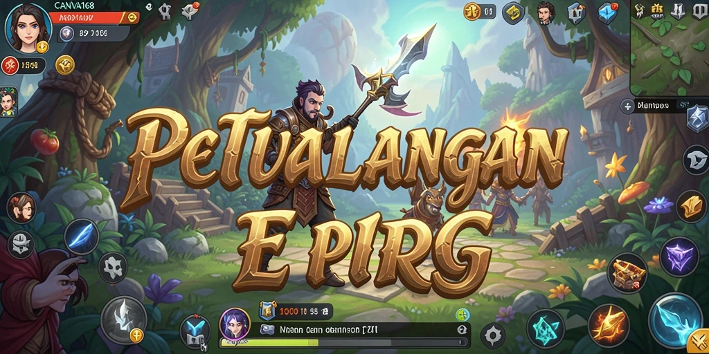 Tampilan gameplay <strong>CANVA168</strong> dengan aksi RPG yang seru dan grafis menarik.