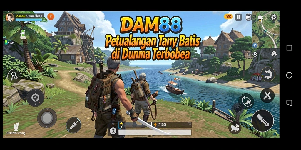 Tangkapan layar gameplay DAM88 yang menampilkan dunia terbuka yang luas dan dinamis.