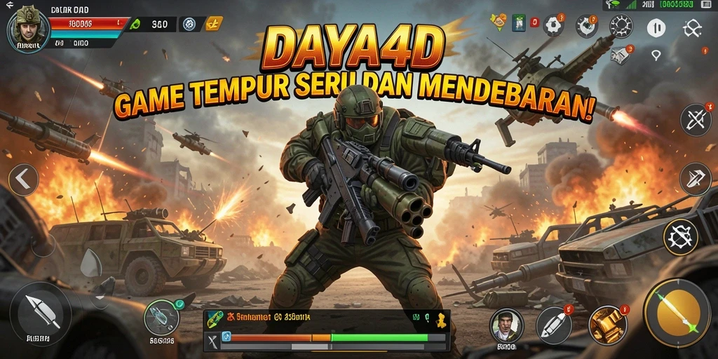 Screenshot permainan DAYA4D yang menampilkan aksi tempur yang seru.