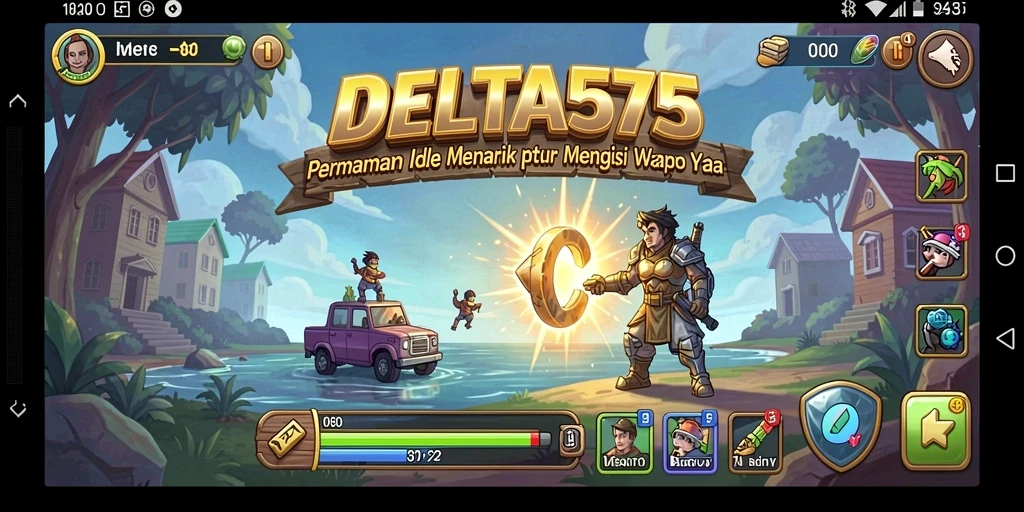 Tangkapan layar menampilkan aksi karakter dalam permainan Idle yang seru.