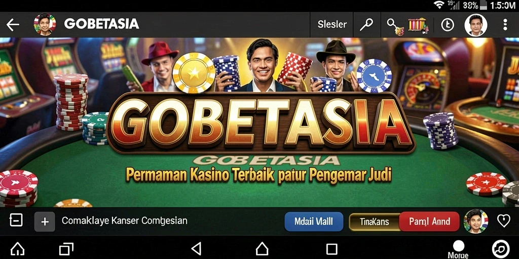 Tampilan gameplay GOBETASIA yang menarik dan mendebarkan di aplikasi kasino.