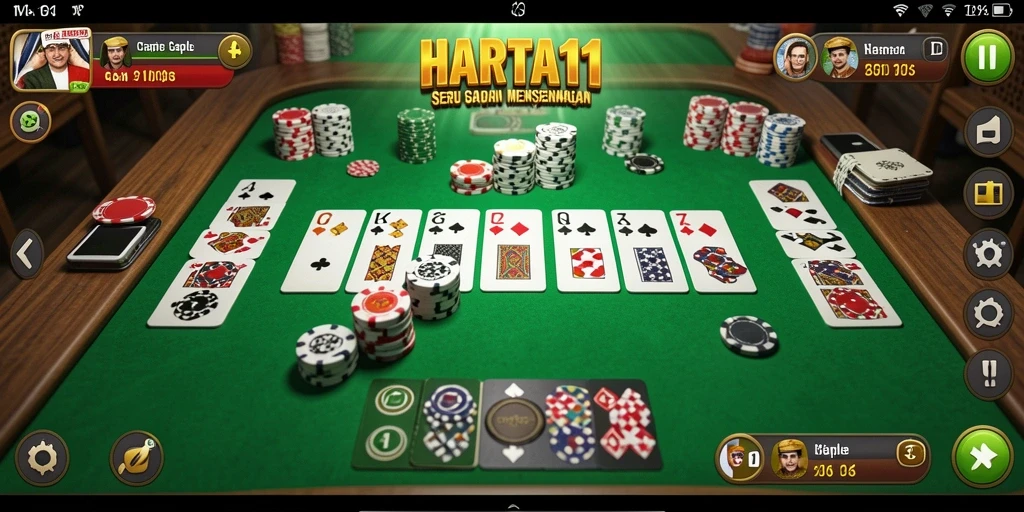 Screenshot HARTA11 menunjukkan gameplay seru Gaple yang menarik.