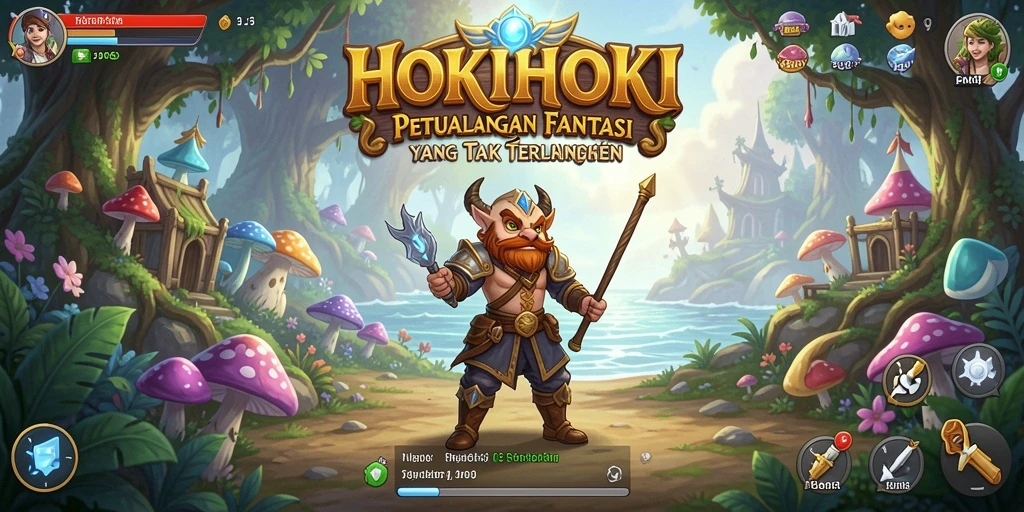 Tampilan gameplay HOKIHOKI yang memukau dan seru.
