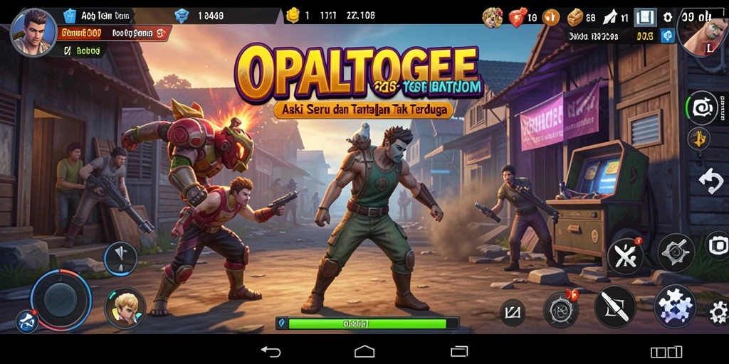 Tampilan gameplay OPALTOGEL dengan aksi mendebarkan dan tantangan seru.