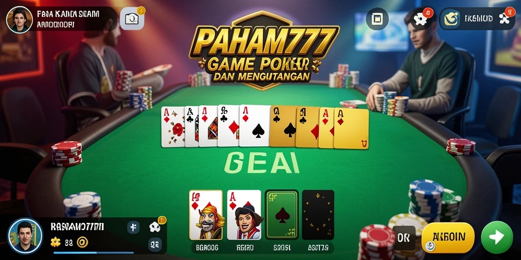 Tampilan gameplay seru di PAHAM777 aplikasi Poker.