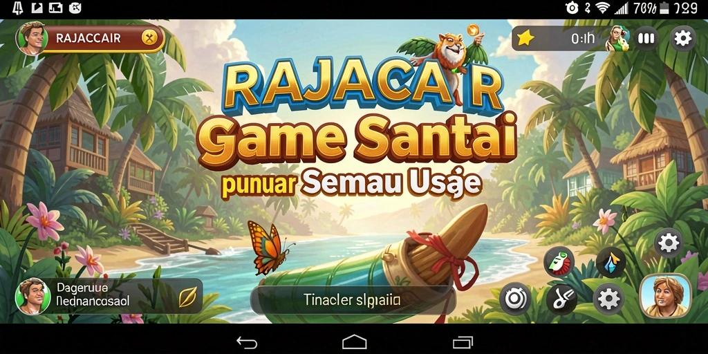 Screenshot utama RAJACAIR menunjukkan gameplay yang penuh warna dan menyenangkan.