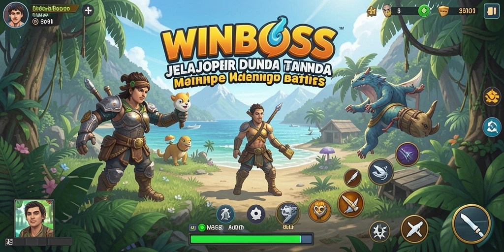 Tangkapan layar WINBOSS menampilkan momen eksplorasi di dunia terbuka.
